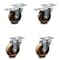 Service Caster 4 Inch High Temp Phenolic Wheel Swivel Top Plate Caster Total Lock Brakes, 2PK SCC-TTL20S414-PHRHT-2-S-2 - alternate 1